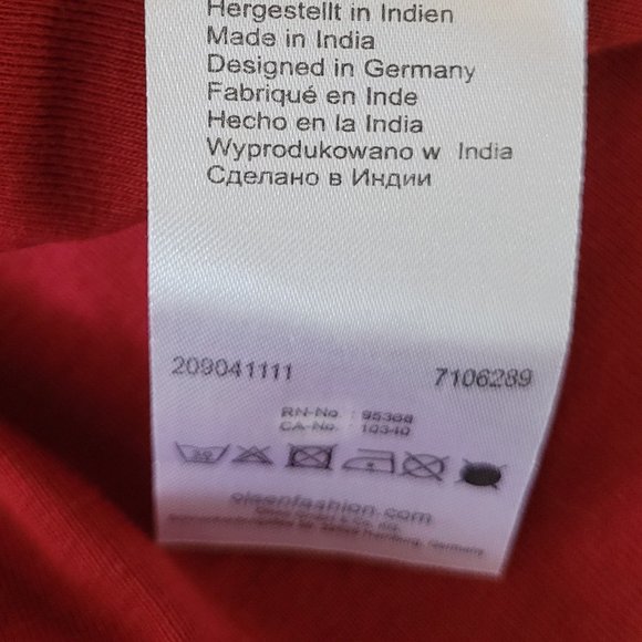 Olsen Europe Cranberry Print Top US 6 - Picture 8 of 8